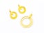 Gold-Plated Titanium Steel Earrings and Pendant Set Carousel 1
