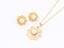 Gold-Plated Pearl Earrings and Necklace Set Carousel 1