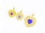 Shining Heart Zircon Gold-Plated Earrings and Pendant Combination Carousel 1