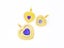 Shining Heart Zircon Gold-Plated Earrings and Pendant Combination Carousel 2