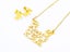 Classic Gold-Plated Earrings with Necklace Set Carousel 1