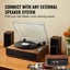 Bluetooth Vinyl Record Player 3-Speed Belt Driven Turntable 10W Speakers Carousel 4