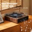 Bluetooth Vinyl Record Player 3-Speed Belt Driven Turntable 10W Speakers Carousel 6
