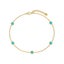 ANYCO Bracelet 18K Gold Plated 925 Silver with Blue Synthetic Opal Stone Jewe... Carousel 1