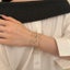 ANYCO Bracelet 18K Gold Plated 925 Silver with Blue Synthetic Opal Stone Jewe... Carousel 5