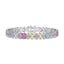 ANYCO Bracelet 17cm 925 Silver Colorful Tennis Sapphire Open Box Clasp with Z... Carousel 1