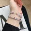 ANYCO Bracelet 17cm 925 Silver Colorful Tennis Sapphire Open Box Clasp with Z... Carousel 5