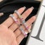 ANYCO Bracelet 17cm 925 Silver Colorful Tennis Sapphire Open Box Clasp with Z... Carousel 8