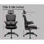 Mesh Office Chair Executive Computer Fabric Seat Study Work Gaming- All black Carousel 8