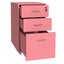 Gorilla Office - Mobile Metal 3 Drawer Cabinet - Antique Pink Carousel 2