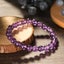 Stretch Bracelet with 8mm round gemstones "Mala" (Amethyst) Carousel 5