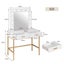 Dressing Table Mirror Dresser Vanity Makeup Drawer Table w/12 LED Lights White Carousel 4