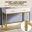 Dressing Table Mirror Dresser Vanity Makeup Drawer Table w/12 LED Lights White Carousel 8