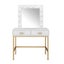 Dressing Table Mirror Dresser Vanity Makeup Drawer Table w/12 LED Lights White Carousel 14