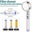 Propeller Shower Head Rainfall High Preassure Water Saving Bathroom Shower Ac... Carousel 5