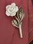 STERLING SILVER WHITE ROSE Vintage BROOCH Carousel 3