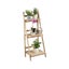 3-Step Foldable Wooden Plant stand Display Shelf (Natural Wood) Carousel 3