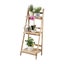 3-Step Foldable Wooden Plant stand Display Shelf (Natural Wood) Carousel 4