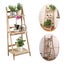 3-Step Foldable Wooden Plant stand Display Shelf (Natural Wood) Carousel 7
