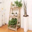 3-Step Foldable Wooden Plant stand Display Shelf (Natural Wood) Carousel 2