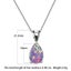 925 Sterling Silver Opal Teardrop Necklace "Laredo" (Coloured) Carousel 6