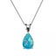 925 Sterling Silver Opal Teardrop Necklace "Laredo" (Blue) Carousel 6