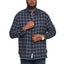 D555 Mens Luton Big Tall Long Sleeve Flannel Check Denim Shirt - 4XL Carousel 3