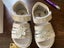 WHITE AND PALE BLUE GIRLS SHOES, SANDALS WITH PALE BLUE FLOWERS SIZE 22 Carousel 1