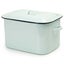 Falcon Enamel Bread Bin Duck Egg Blue w / Grey Rim Carousel 1