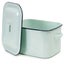 Falcon Enamel Bread Bin Duck Egg Blue w / Grey Rim Carousel 2
