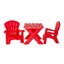 Hacienda Kids Durable Table And Two Child Sized Chairs Set Red Kids Play Table & Carousel 4