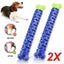 2pcs Pet Dog Chew Toys Aggressive Chewers Teeth Cleaning Oral Toothbrush Rubb... Carousel 1