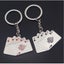 Cute Mini Poker Playing Card Car Key Ring Chain 3D Keyfob Keychain Keyring Gift Carousel 2