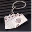 Cute Mini Poker Playing Card Car Key Ring Chain 3D Keyfob Keychain Keyring Gift Carousel 4
