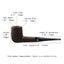 Ebony Tobacco Pipe Handmade Straight Stems Wooden Smoking Pipe Carousel 3