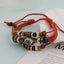 Women Men Ethnic Tribal Leather Bracelet Braided Beaded Evil Eye Wristband Gift Carousel 3