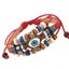 Women Men Ethnic Tribal Leather Bracelet Braided Beaded Evil Eye Wristband Gift Carousel 5