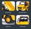 HUINA 1553 Dump Truck Mine Model Car 1:16 Remote Control RC (Hui Na) Carousel 16