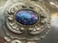 Antique Italian Rococo Chased Casket Box & Ceramic Cabochon with Lustre Glaze Carousel 4