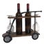 Wooden Wine Bottle and Glasses Caddy Holder Trolley Carousel 1