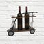 Wooden Wine Bottle and Glasses Caddy Holder Trolley Carousel 2