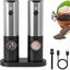 2 Pcs Electric Pepper Grinder Set with USB Cable Charging Base Brush Rechargea Carousel 1
