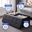 Storage Ottoman Large - Black Carousel 2
