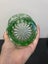 Vintage 1930's Art Deco Green Depression Glass Vase Carousel 5