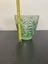 Vintage 1930's Art Deco Green Depression Glass Vase Carousel 7