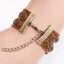 Mens Womens Braided Leather Bracelet Stainless Steel Clasp Wristband Jewelry Set Carousel 11