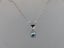 PALE BLUE AQUAMARINE colour Crystal Pendant on Silvertone Chain - NEW! Carousel 2