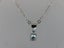 PALE BLUE AQUAMARINE colour Crystal Pendant on Silvertone Chain - NEW! Carousel 1