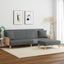 2-Seater Sofa Bed With Pillows And Footstool Dark Grey Velvet Txolxol Carousel 4