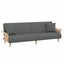 2-Seater Sofa Bed With Pillows And Footstool Dark Grey Velvet Txolxol Carousel 5